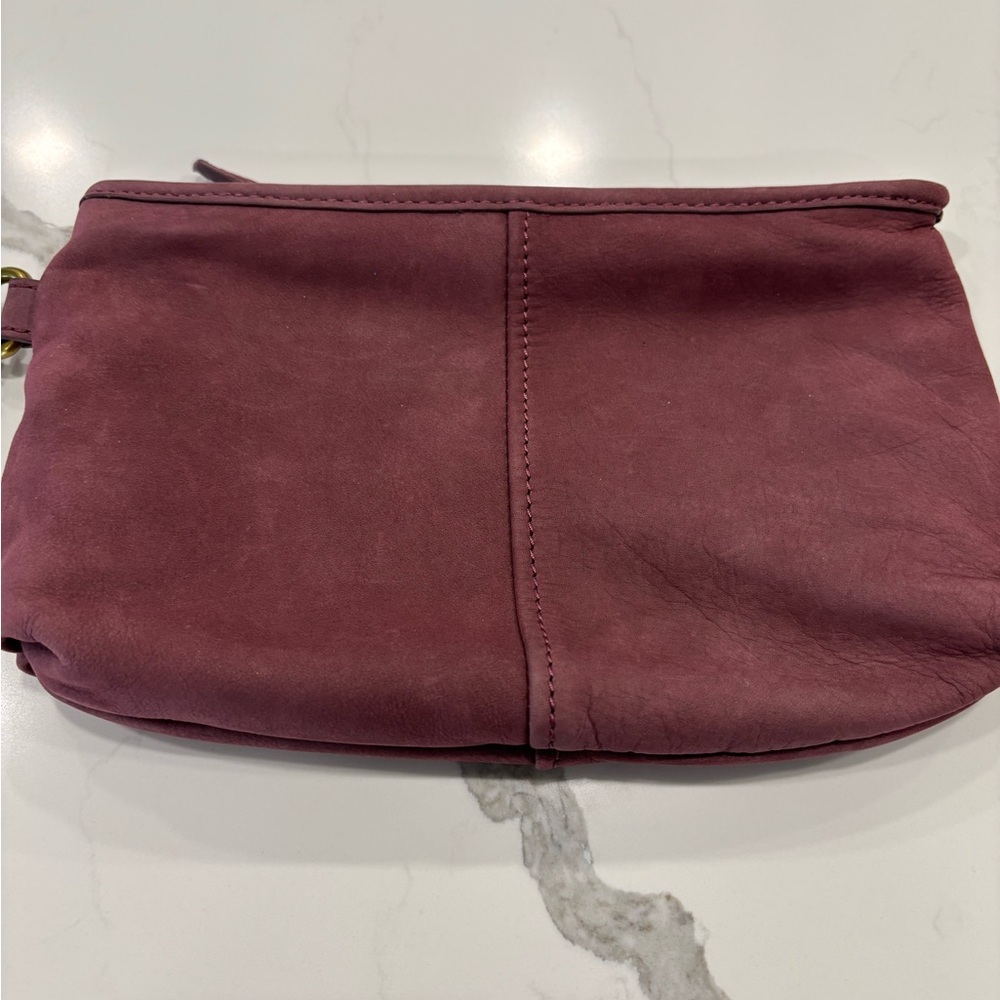 Loft‎ Elegant Mauve suede Clutch/wristlet